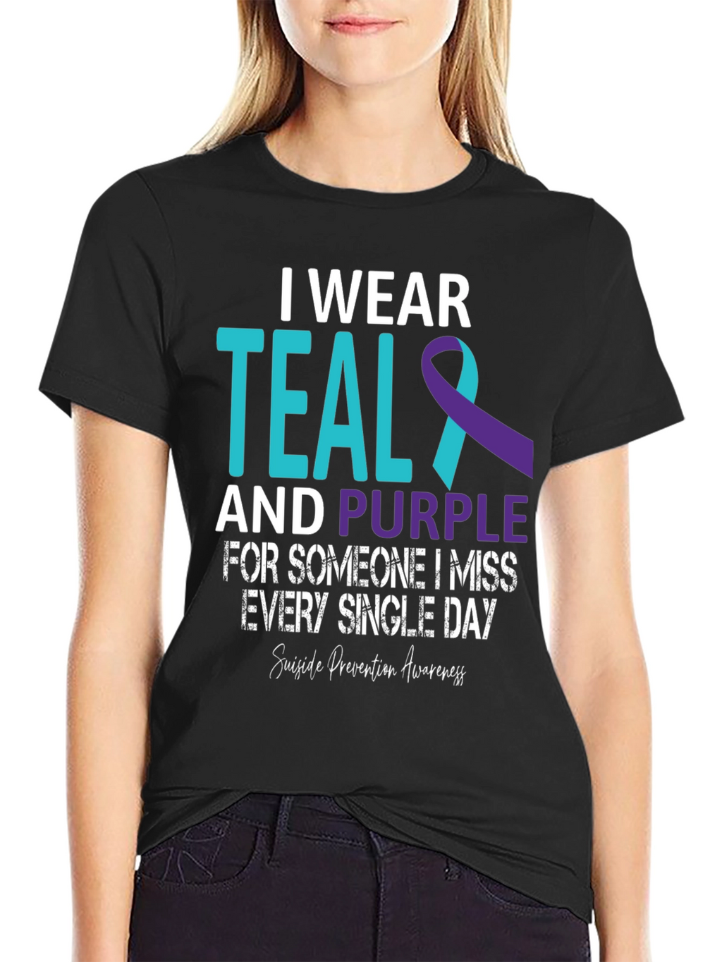 Teal and Purple Suicide Awareness T-Shirt