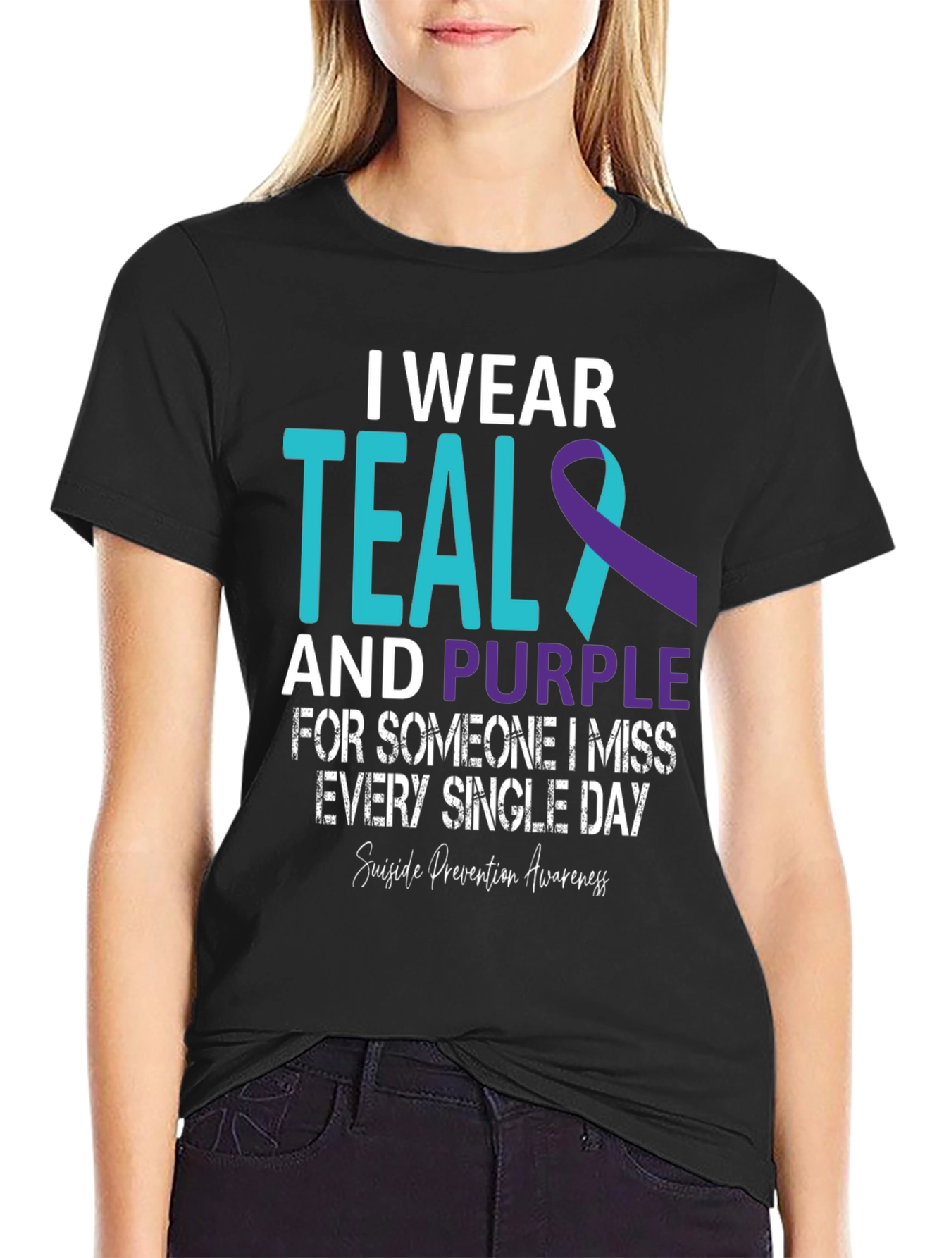Teal and Purple Suicide Awareness T-Shirt