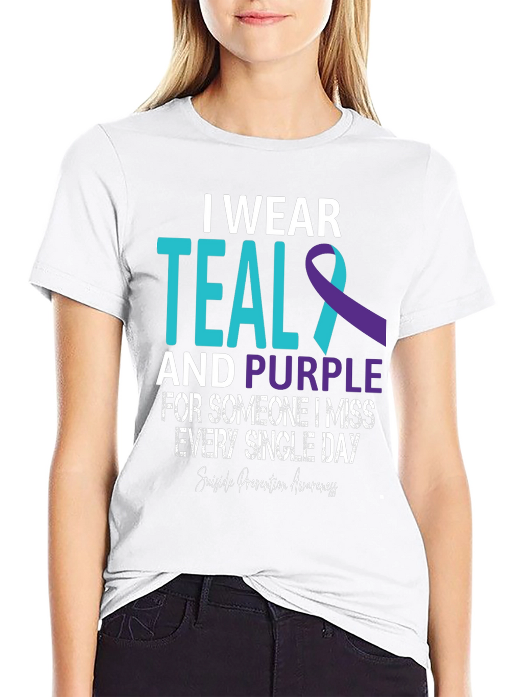 Teal and Purple Suicide Awareness T-Shirt