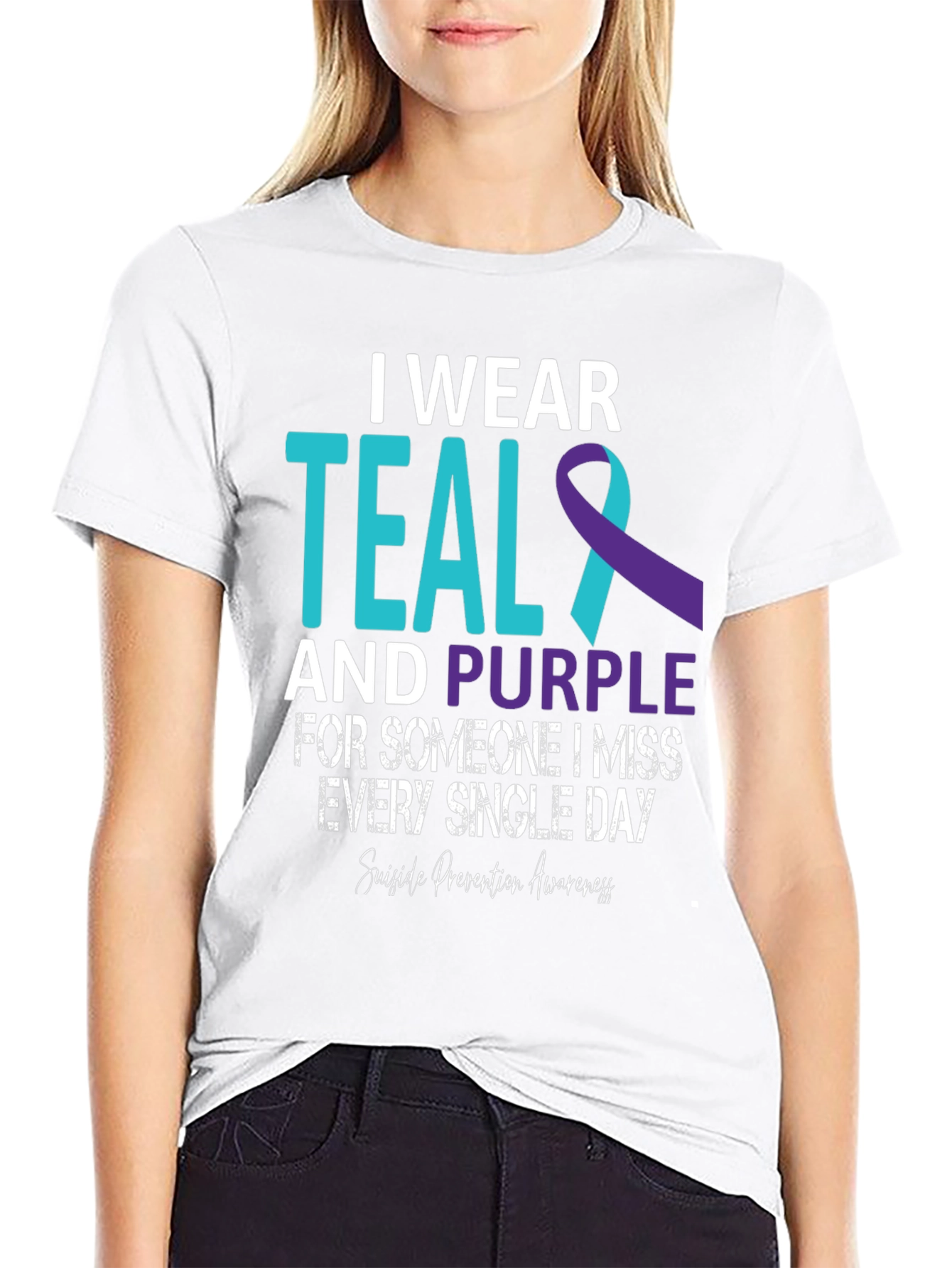 Teal and Purple Suicide Awareness T-Shirt