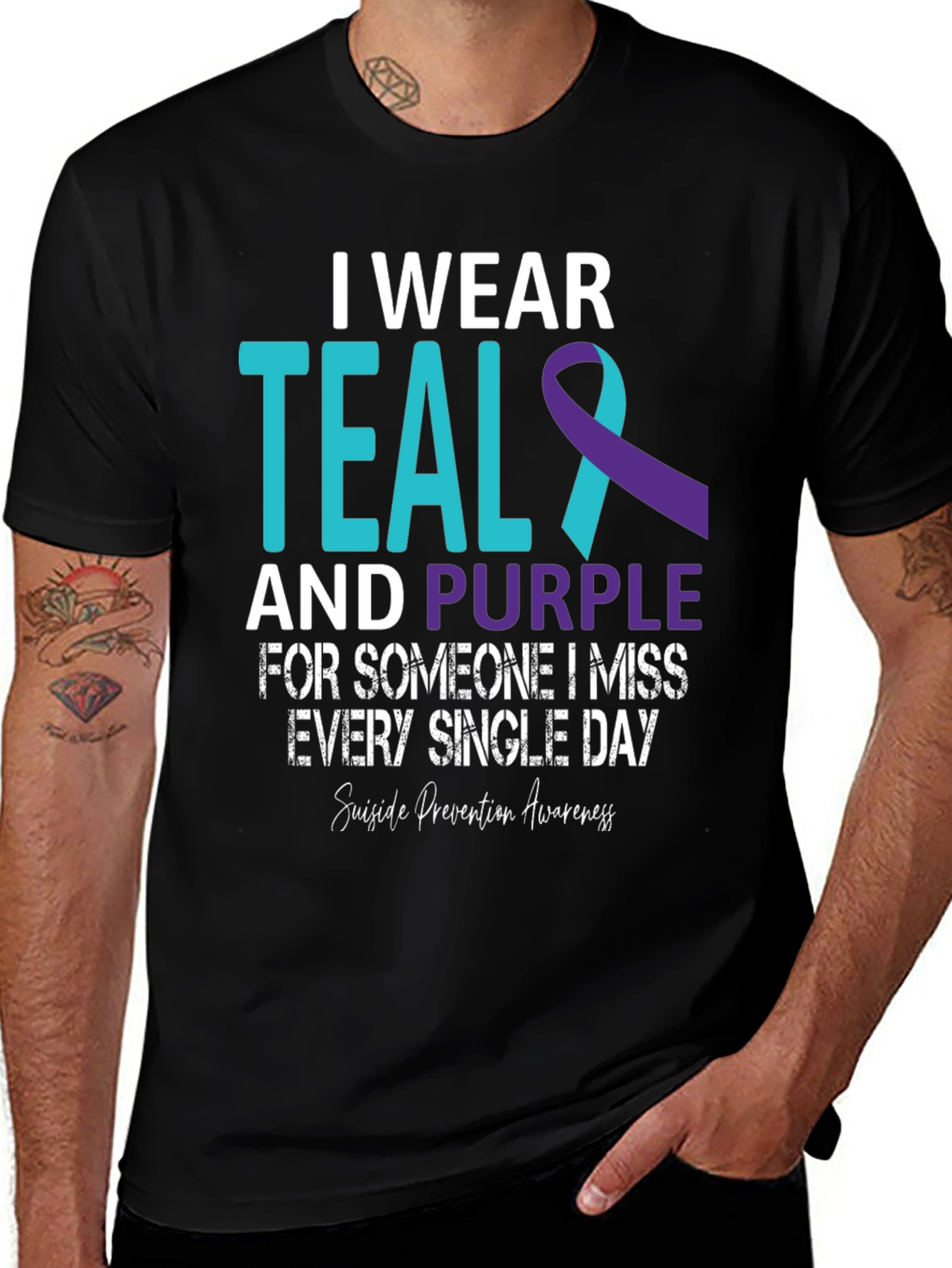 Teal and Purple Suicide Awareness T-Shirt