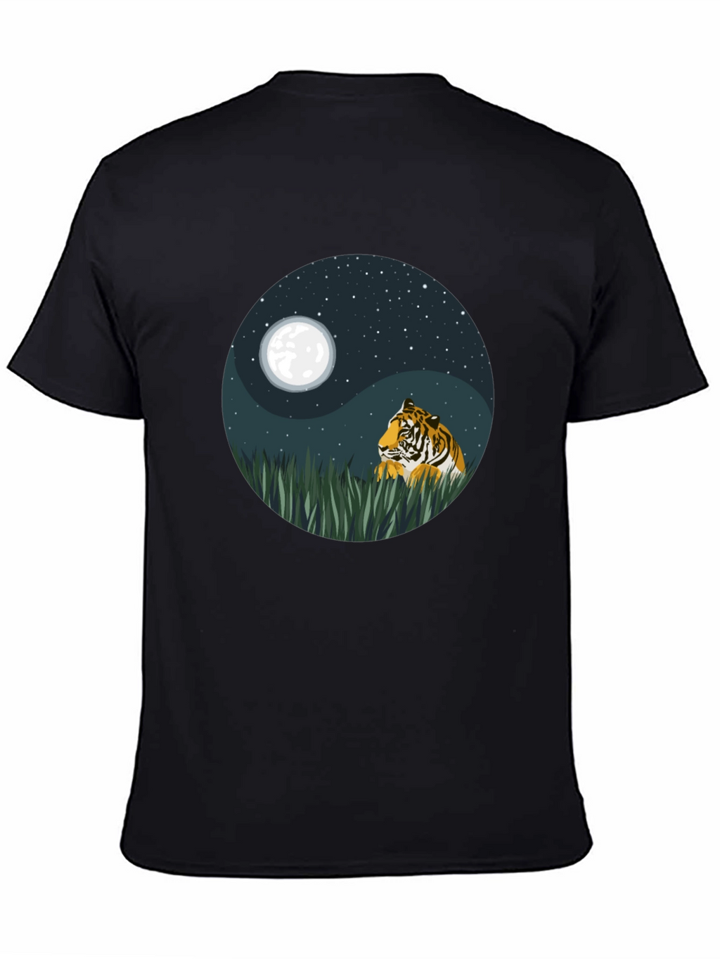 Yin Yang Tiger Graphic Tee - Nature Inspired Design