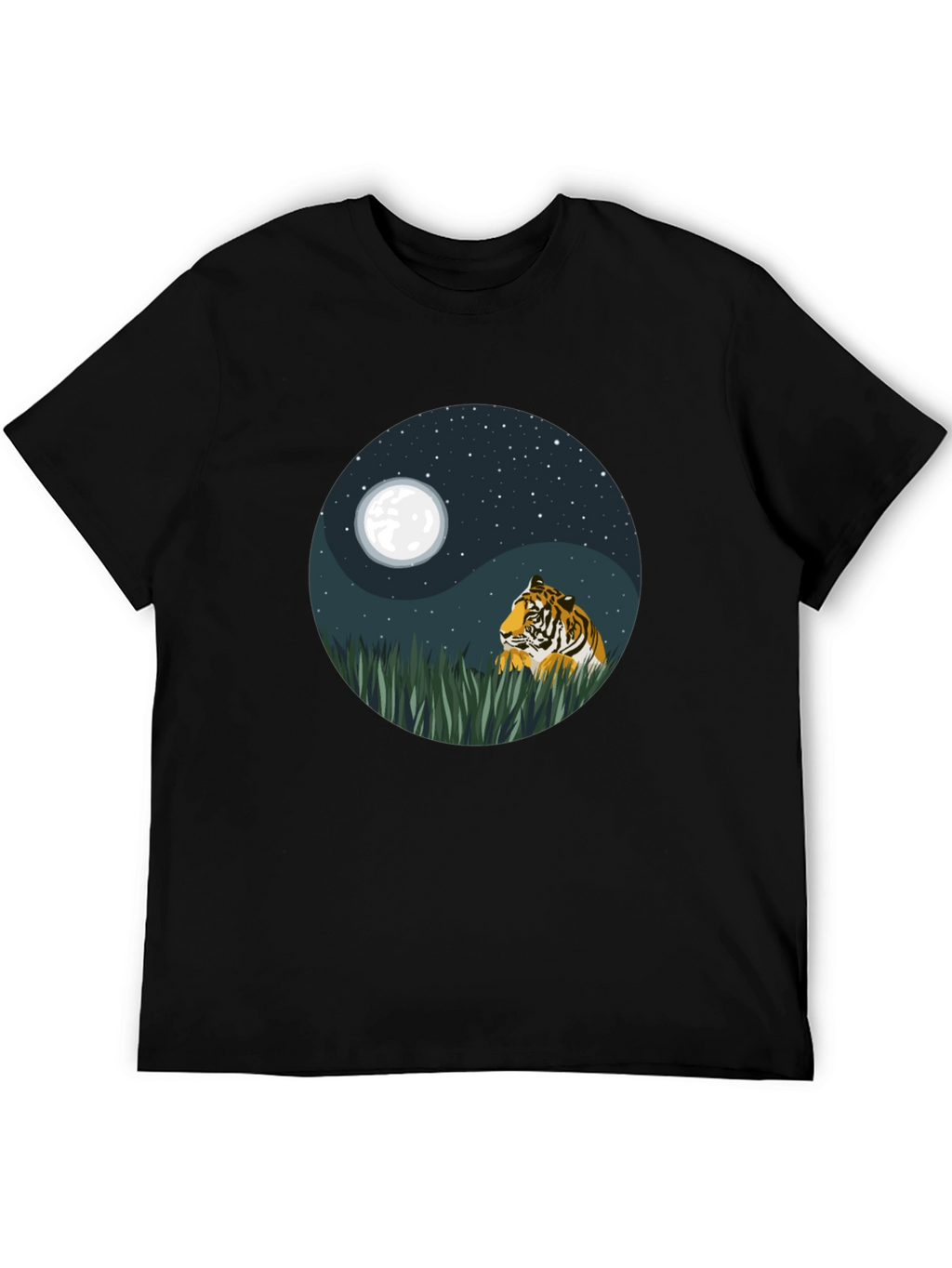 Yin Yang Tiger Graphic Tee - Nature Inspired Design
