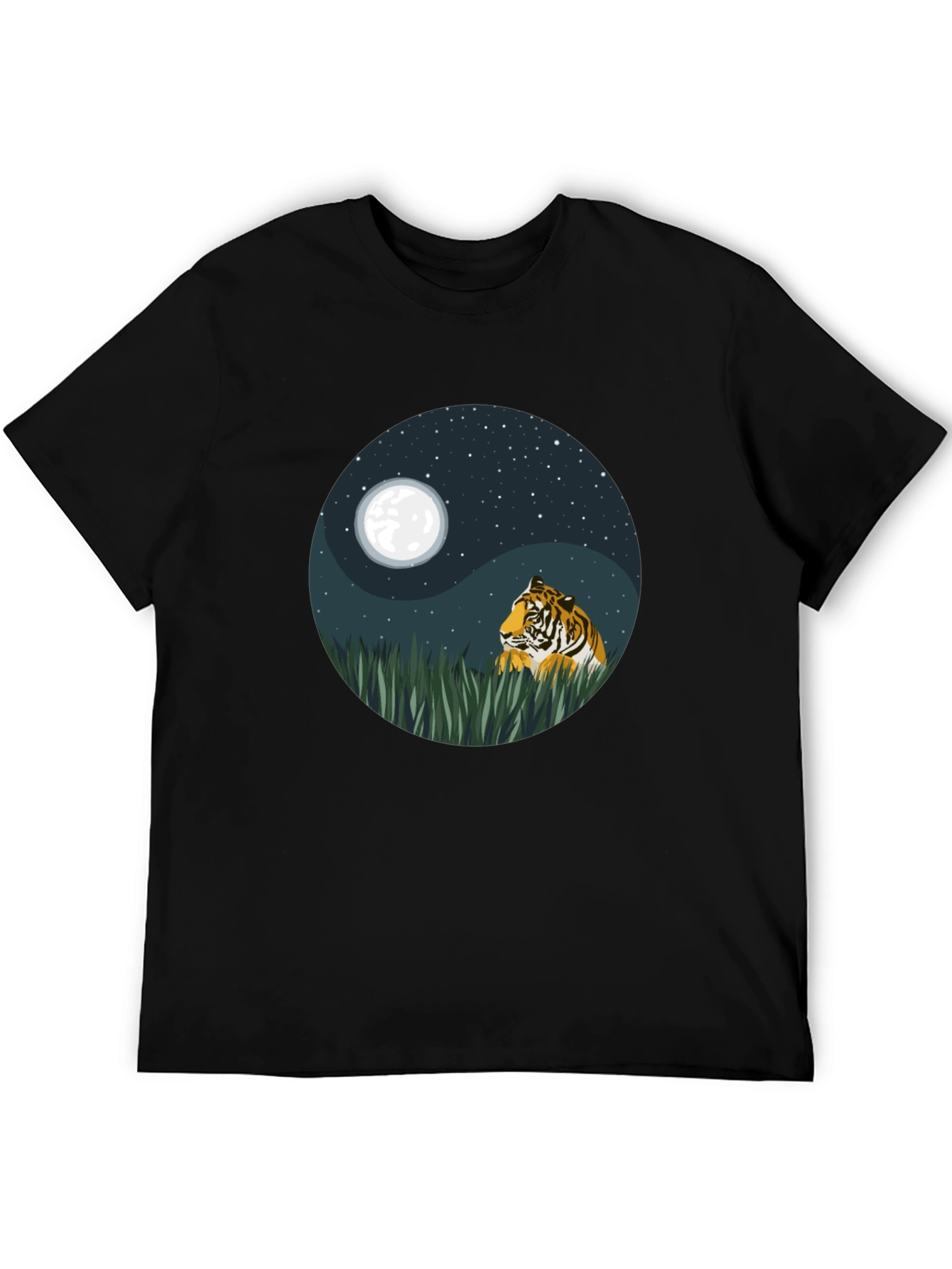 Yin Yang Tiger Graphic Tee - Nature Inspired Design