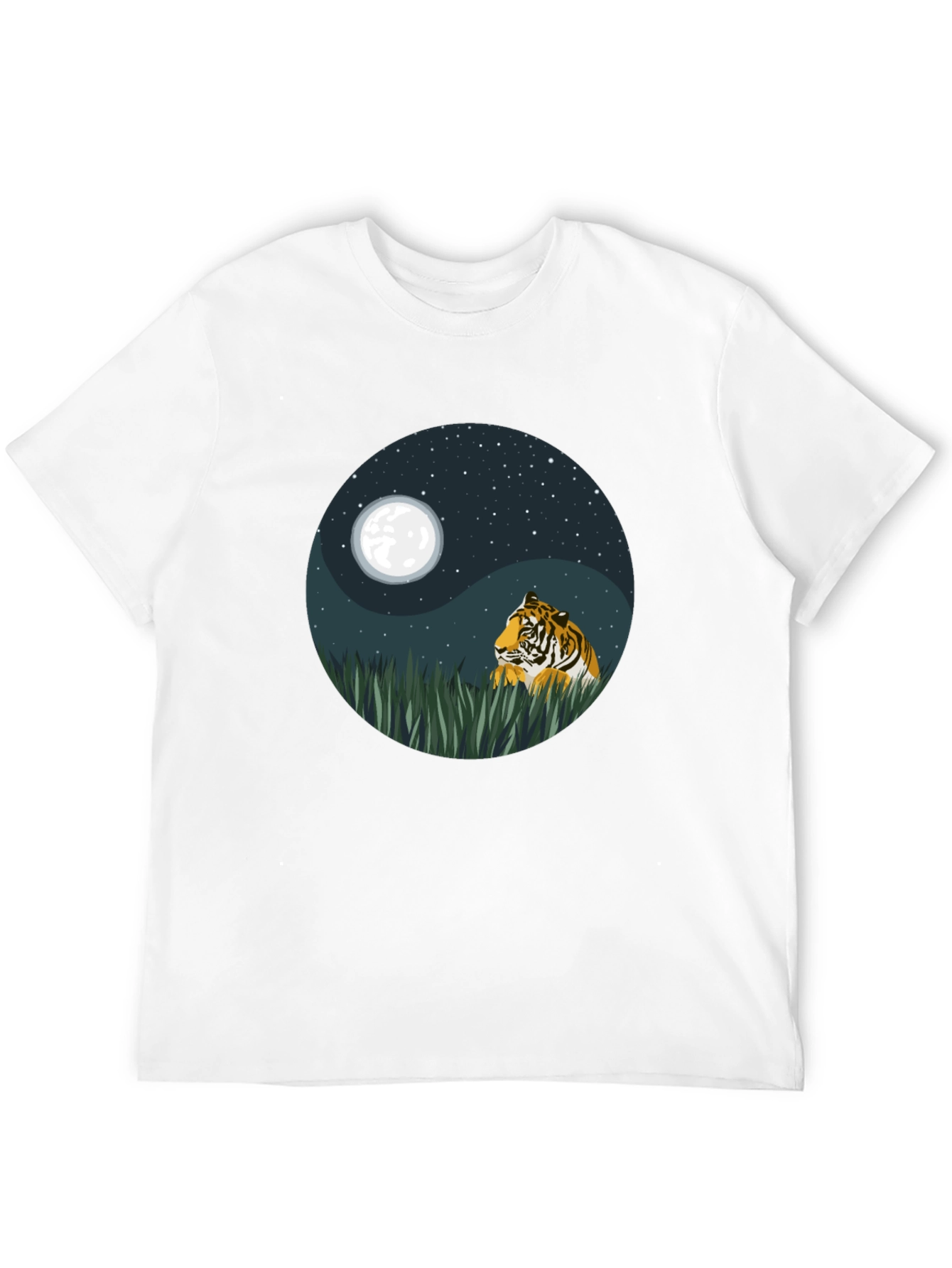 Yin Yang Tiger Graphic Tee - Nature Inspired Design