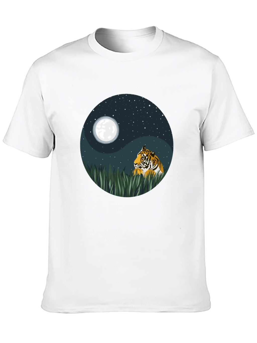 Yin Yang Tiger Graphic Tee - Nature Inspired Design