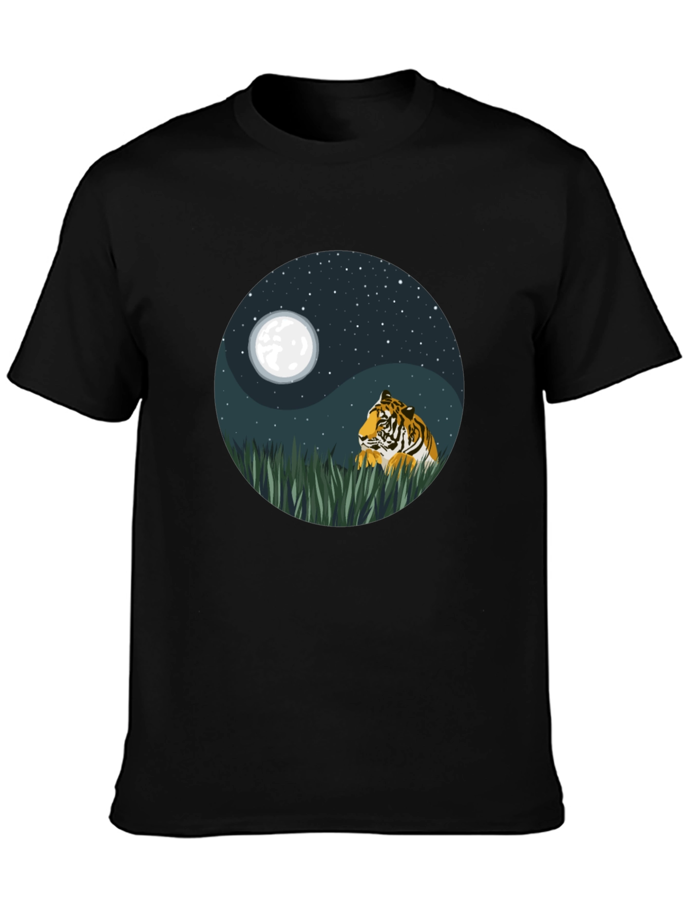 Yin Yang Tiger Graphic Tee - Nature Inspired Design