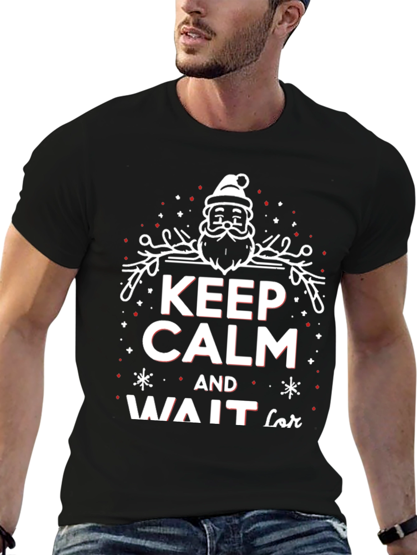 Keep Calm and Wait for Santa Christmas T-Shirt