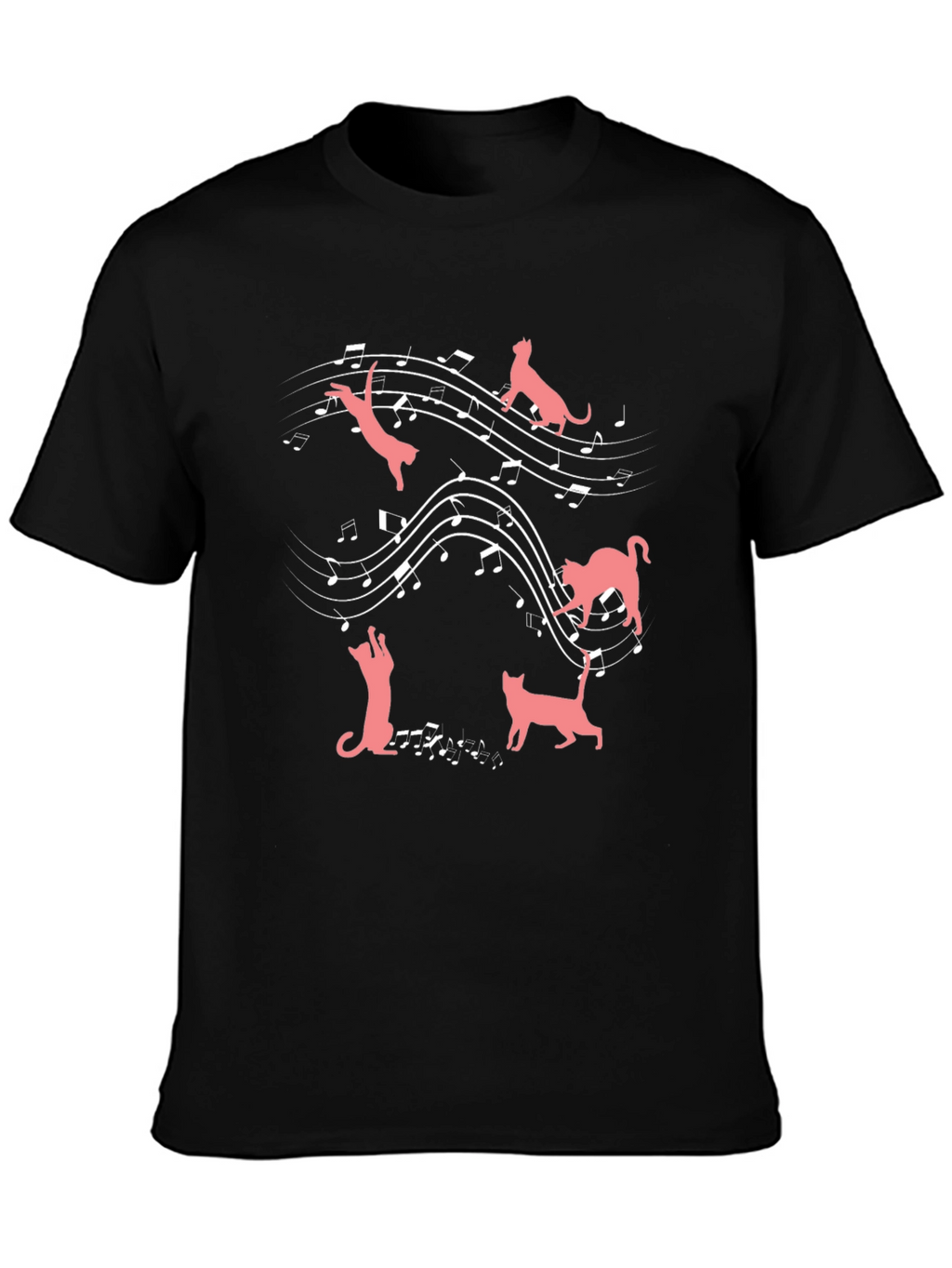 Cats & Music T-Shirt: Feline Harmony Tee