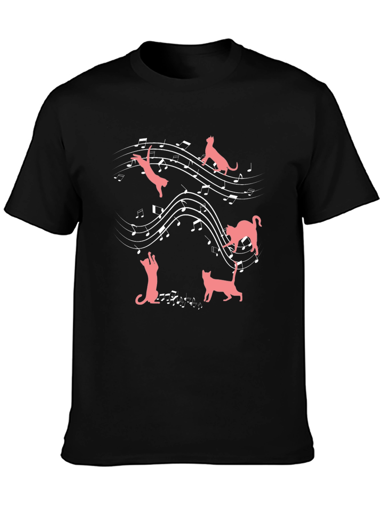 Cats & Music T-Shirt: Feline Harmony Tee