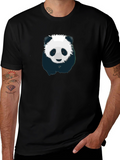 Panda Graphic T-Shirt - Mens Black Crew Neck