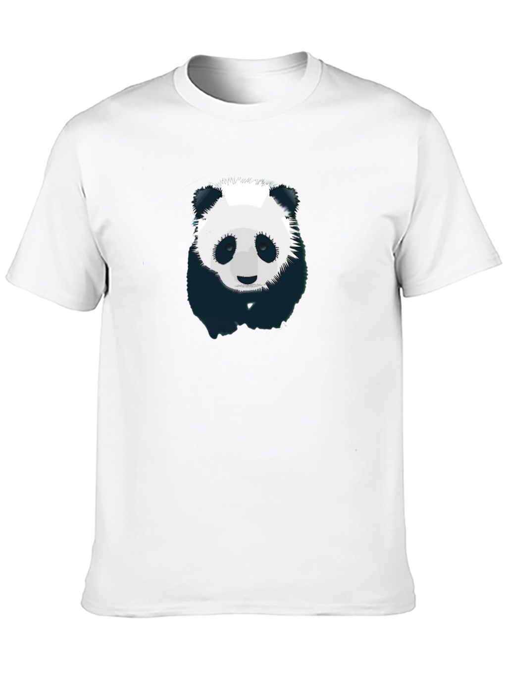 Panda Graphic T-Shirt - Mens Black Crew Neck