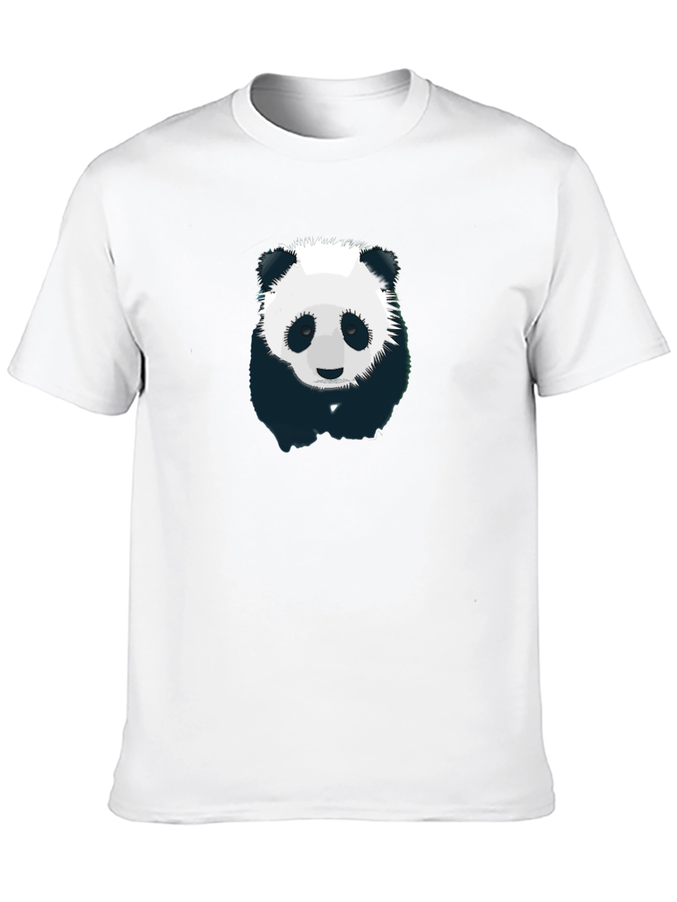 Panda Graphic T-Shirt - Mens Black Crew Neck