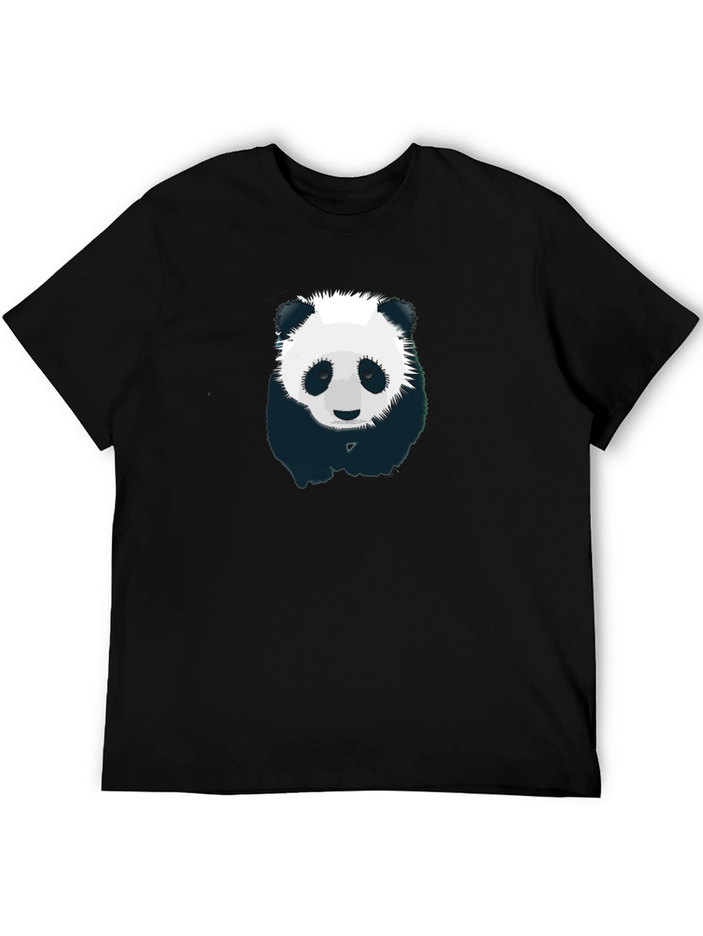 Panda Graphic T-Shirt - Mens Black Crew Neck