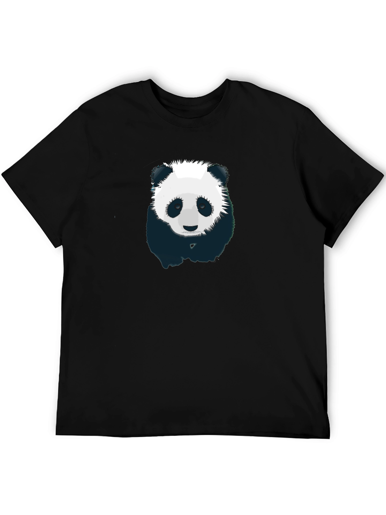 Panda Graphic T-Shirt - Mens Black Crew Neck