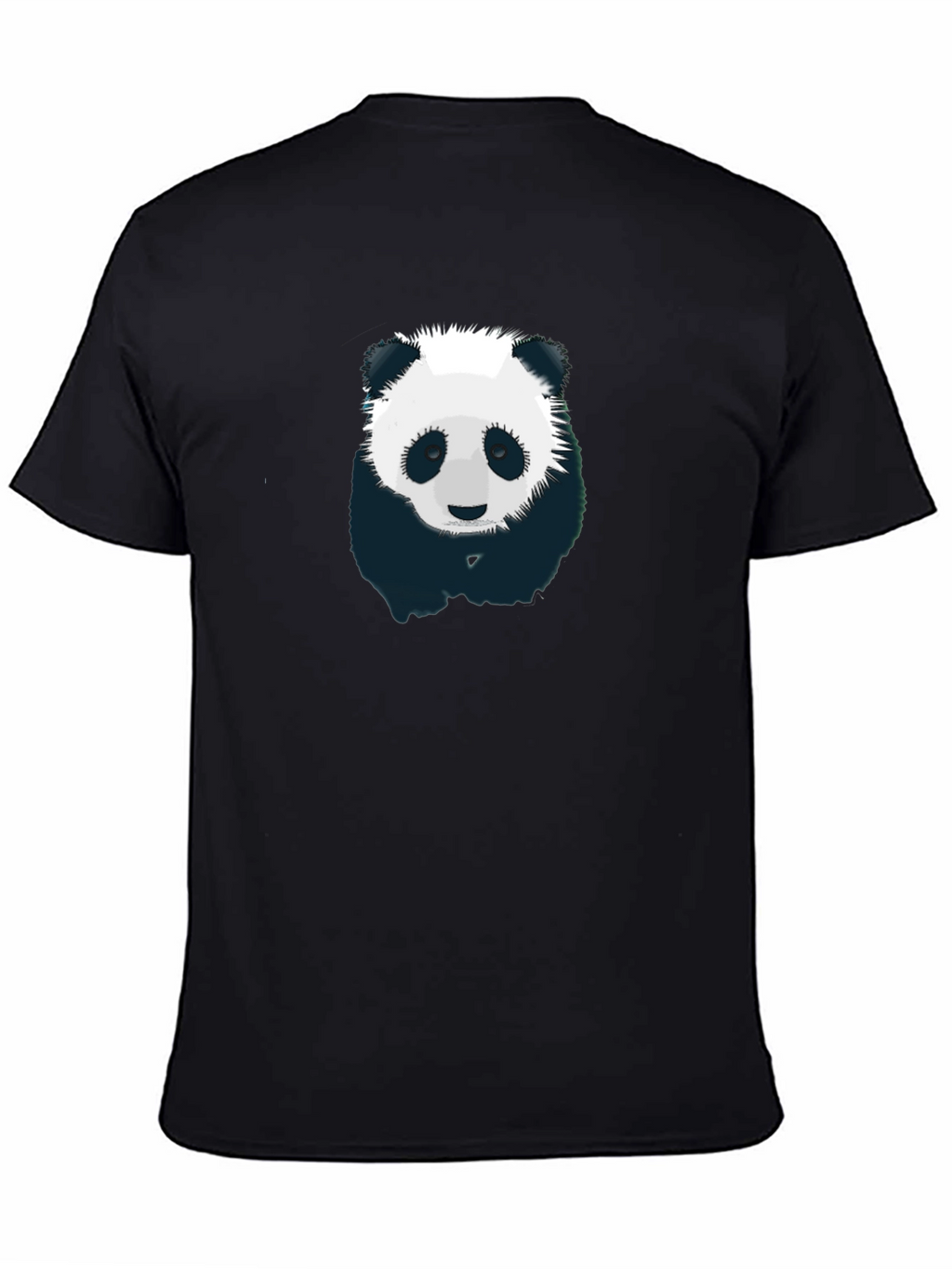 Panda Graphic T-Shirt - Mens Black Crew Neck
