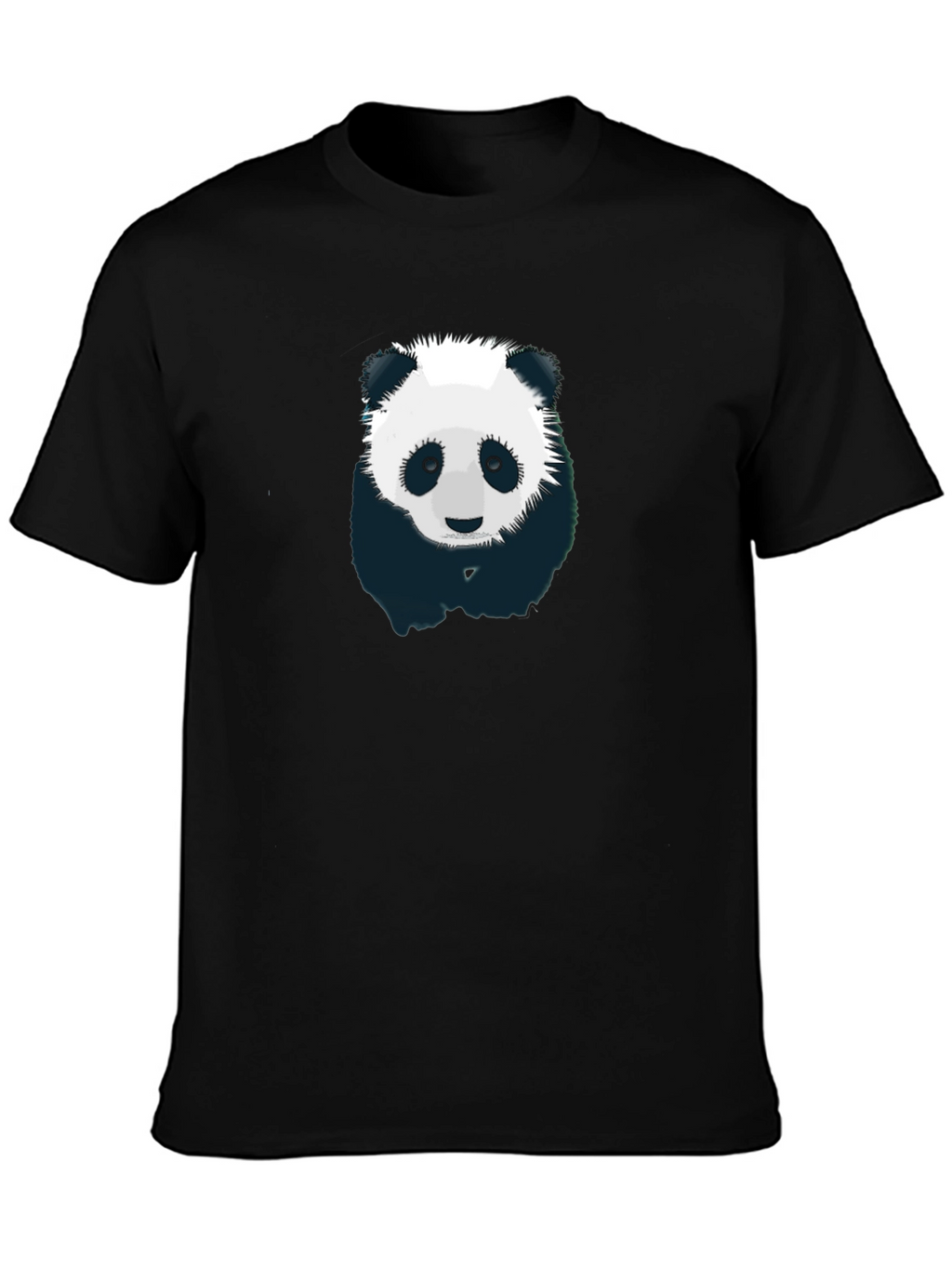 Panda Graphic T-Shirt - Mens Black Crew Neck