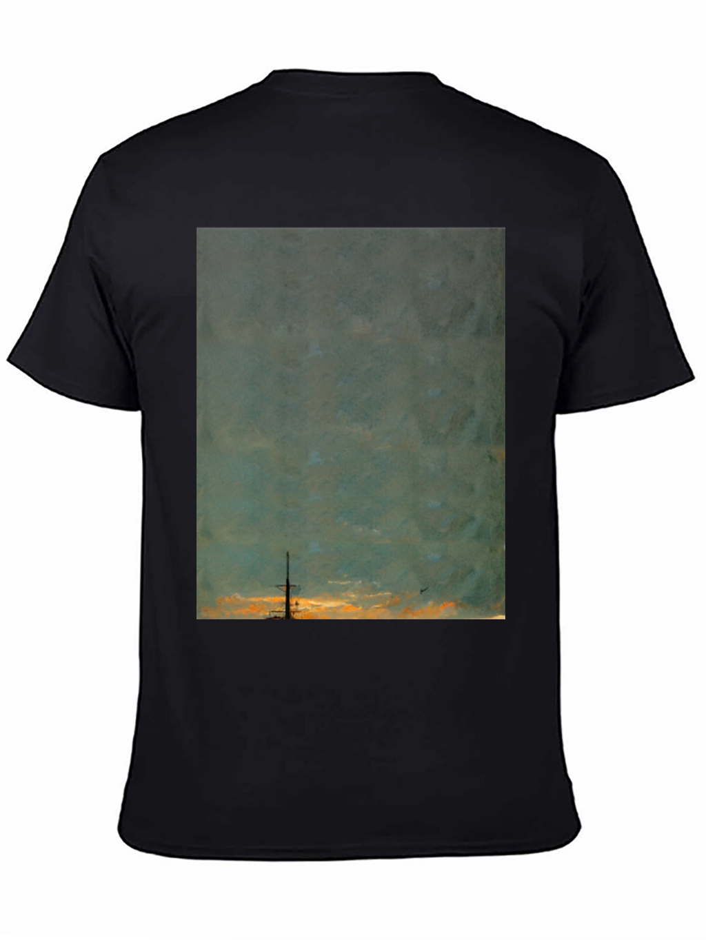 Sunset Ship Graphic Tee - Unique Artistic Design