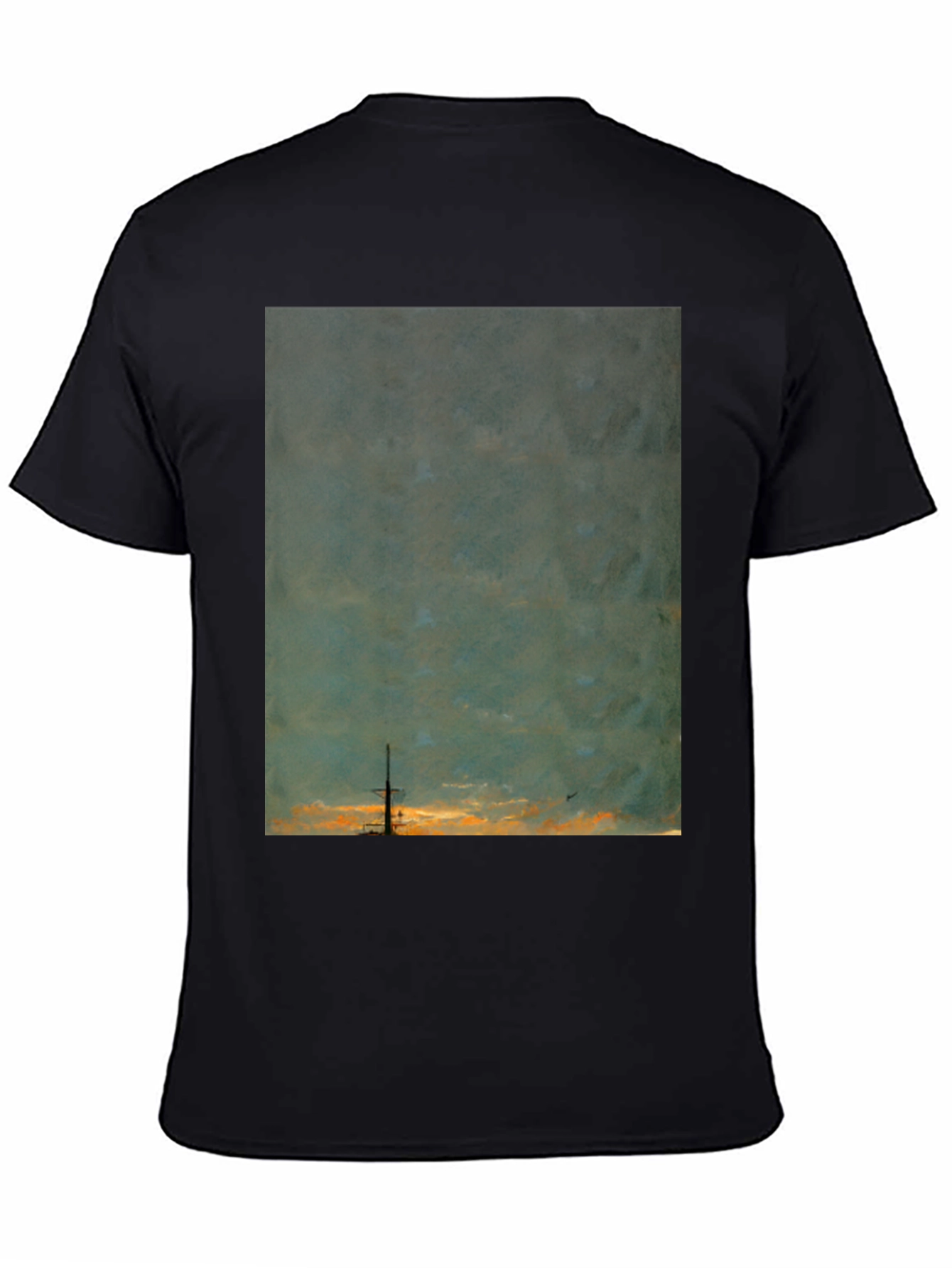 Sunset Ship Graphic Tee - Unique Artistic Design