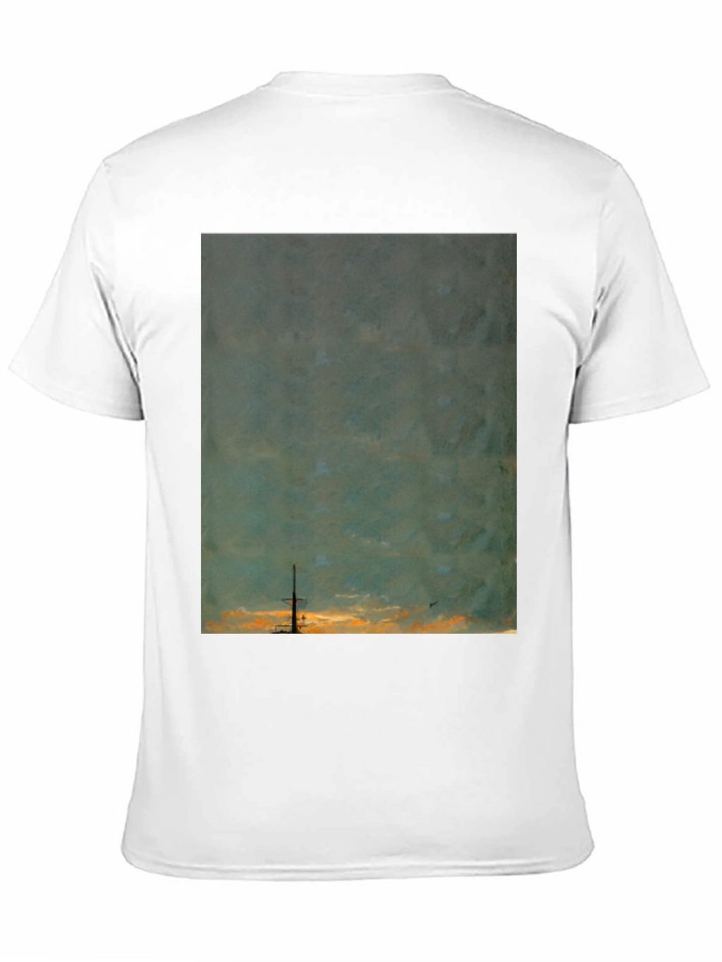 Sunset Ship Graphic Tee - Unique Artistic Design
