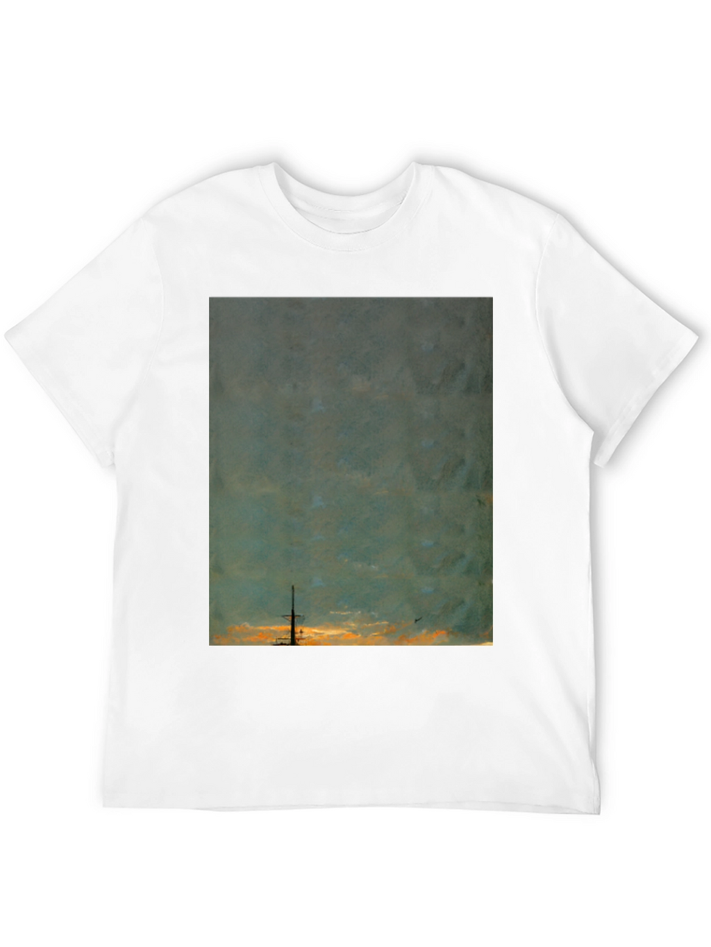 Sunset Ship Graphic Tee - Unique Artistic Design