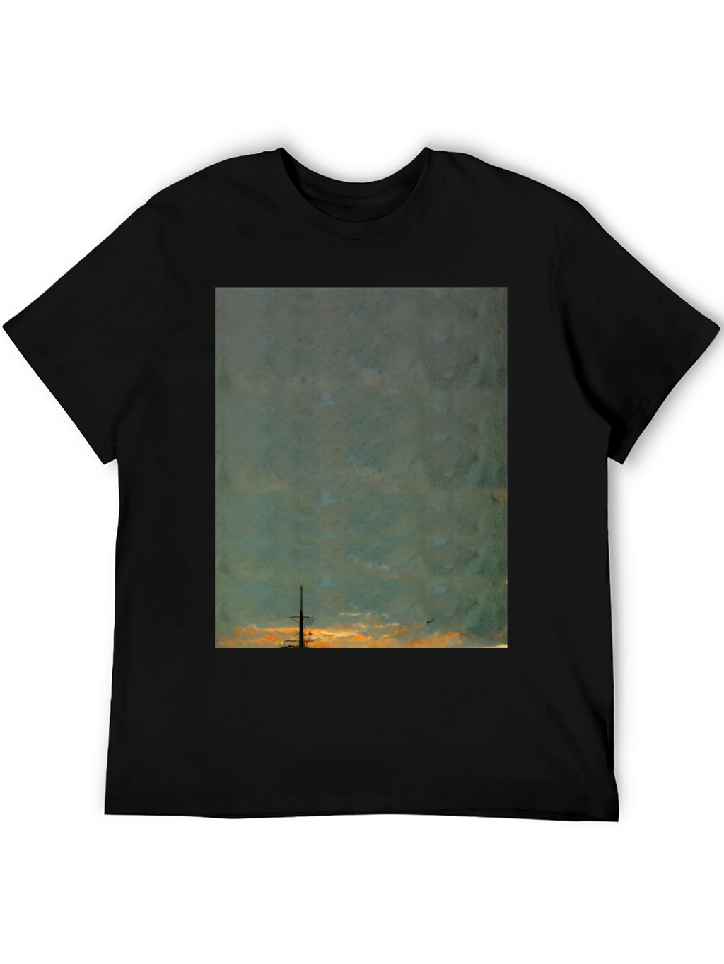 Sunset Ship Graphic Tee - Unique Artistic Design