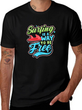 Surfing is a Way to Be Free Graphic Tee