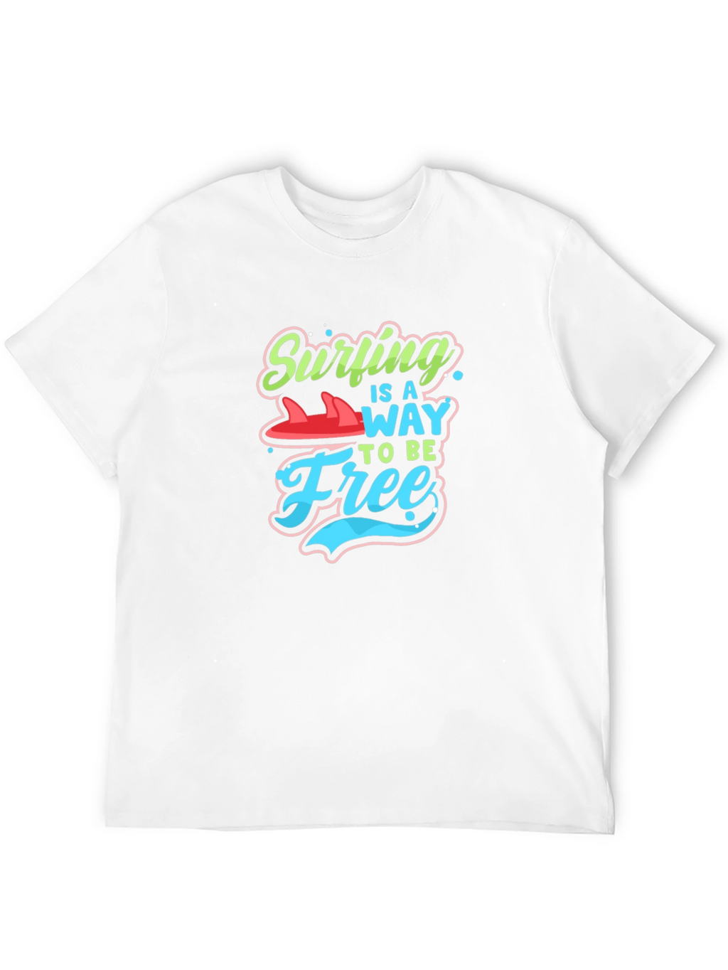 Surfing is a Way to Be Free Graphic Tee