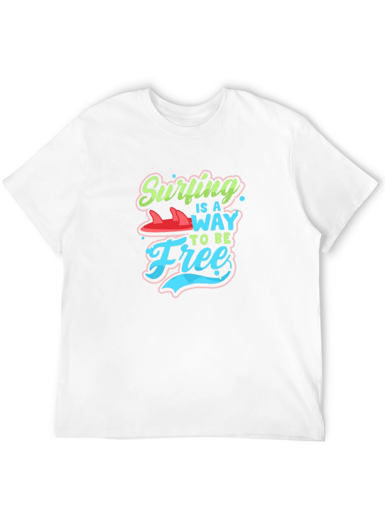 Surfing is a Way to Be Free Graphic Tee