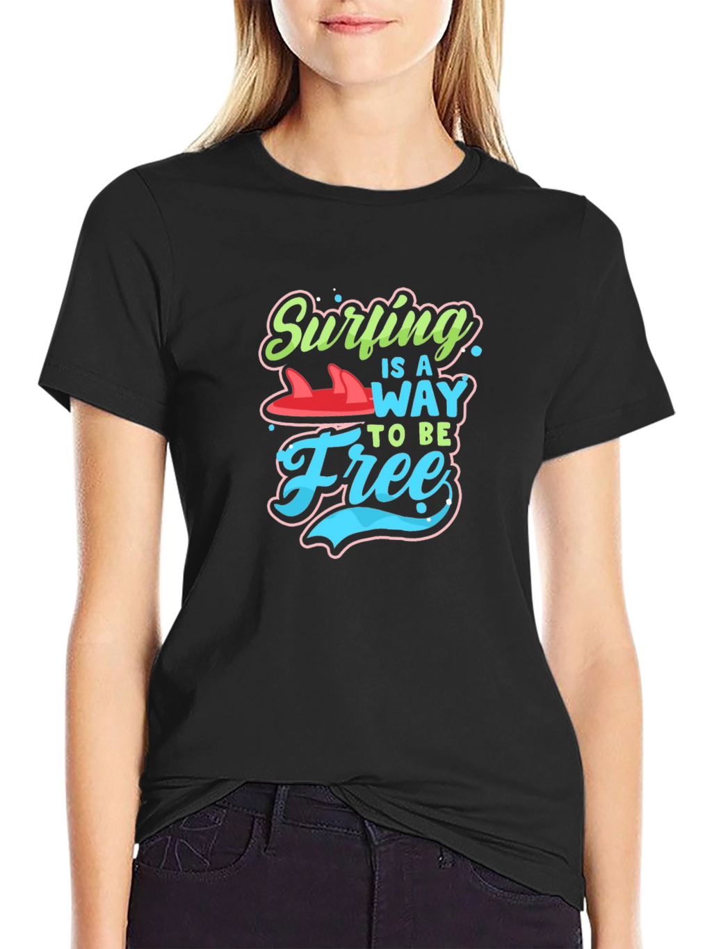 Surfing is a Way to Be Free Graphic Tee