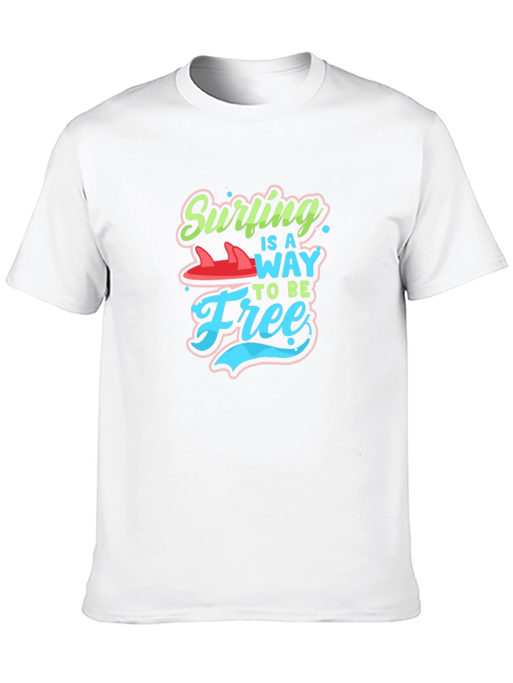 Surfing is a Way to Be Free Graphic Tee
