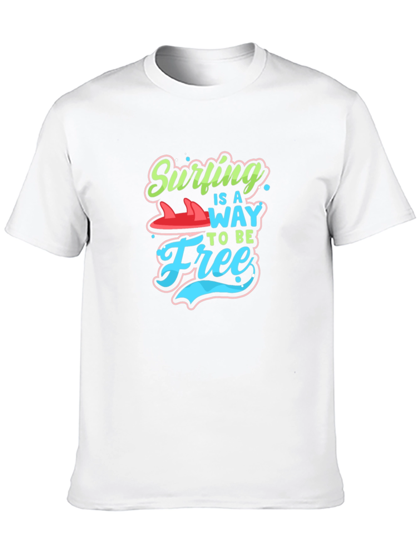 Surfing is a Way to Be Free Graphic Tee