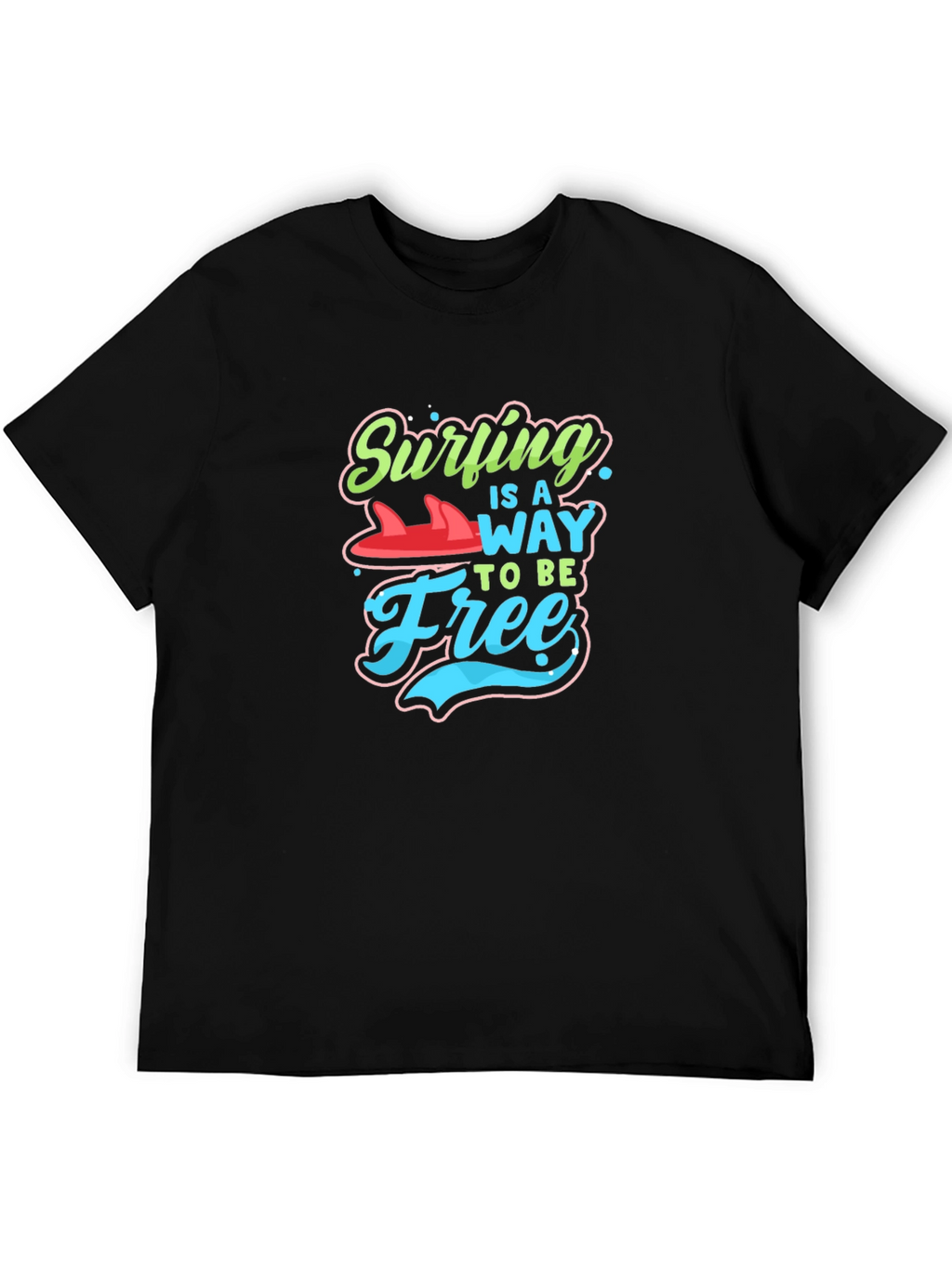Surfing is a Way to Be Free Graphic Tee