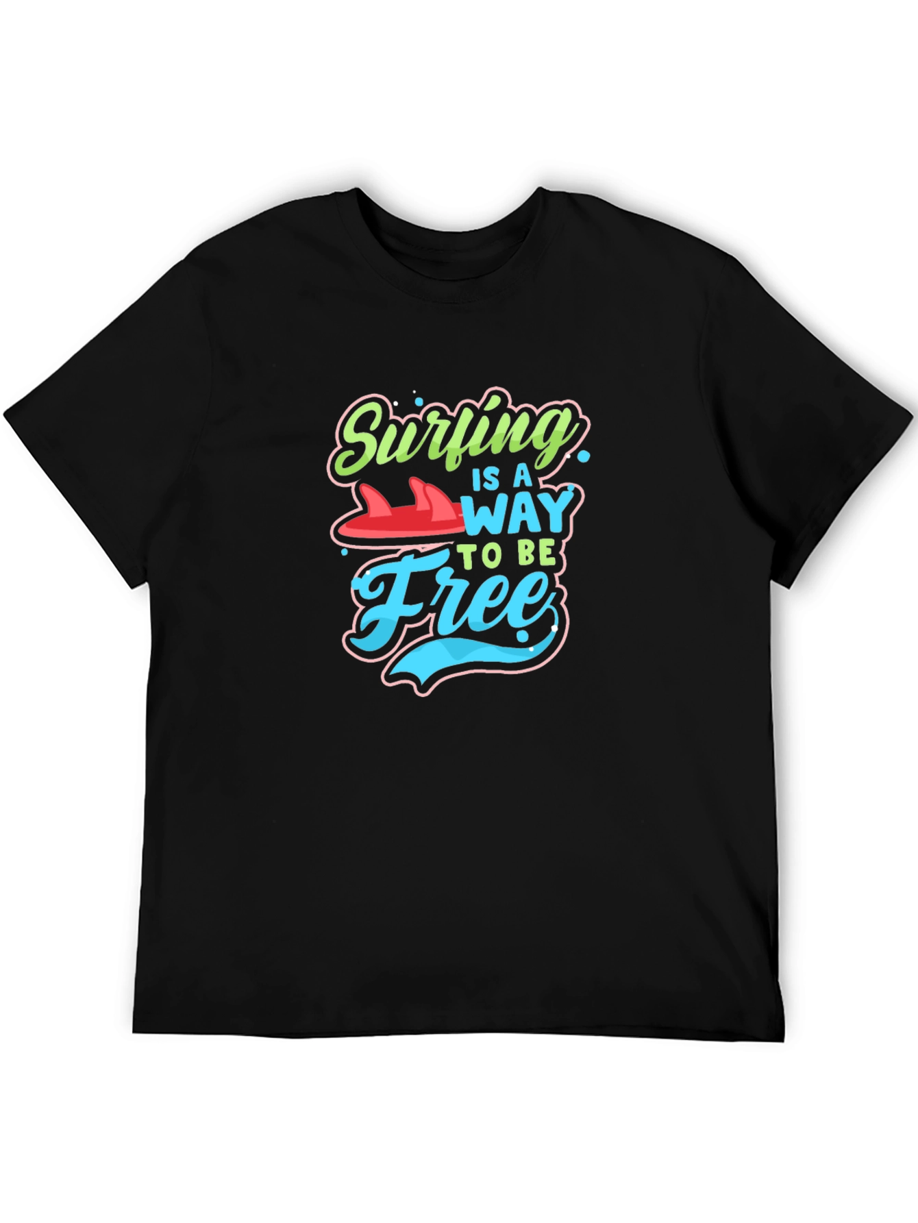 Surfing is a Way to Be Free Graphic Tee
