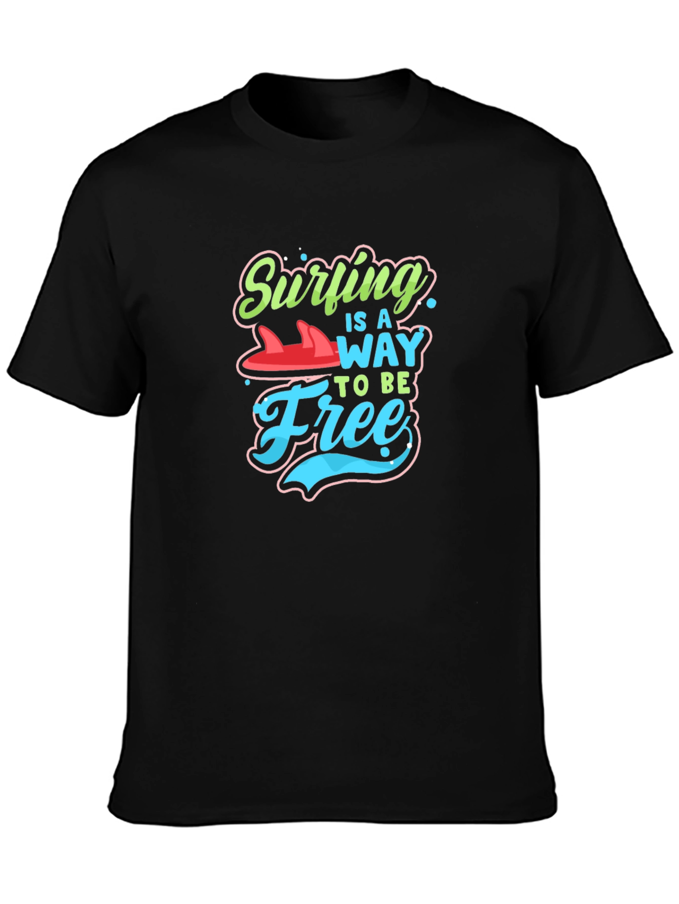 Surfing is a Way to Be Free Graphic Tee