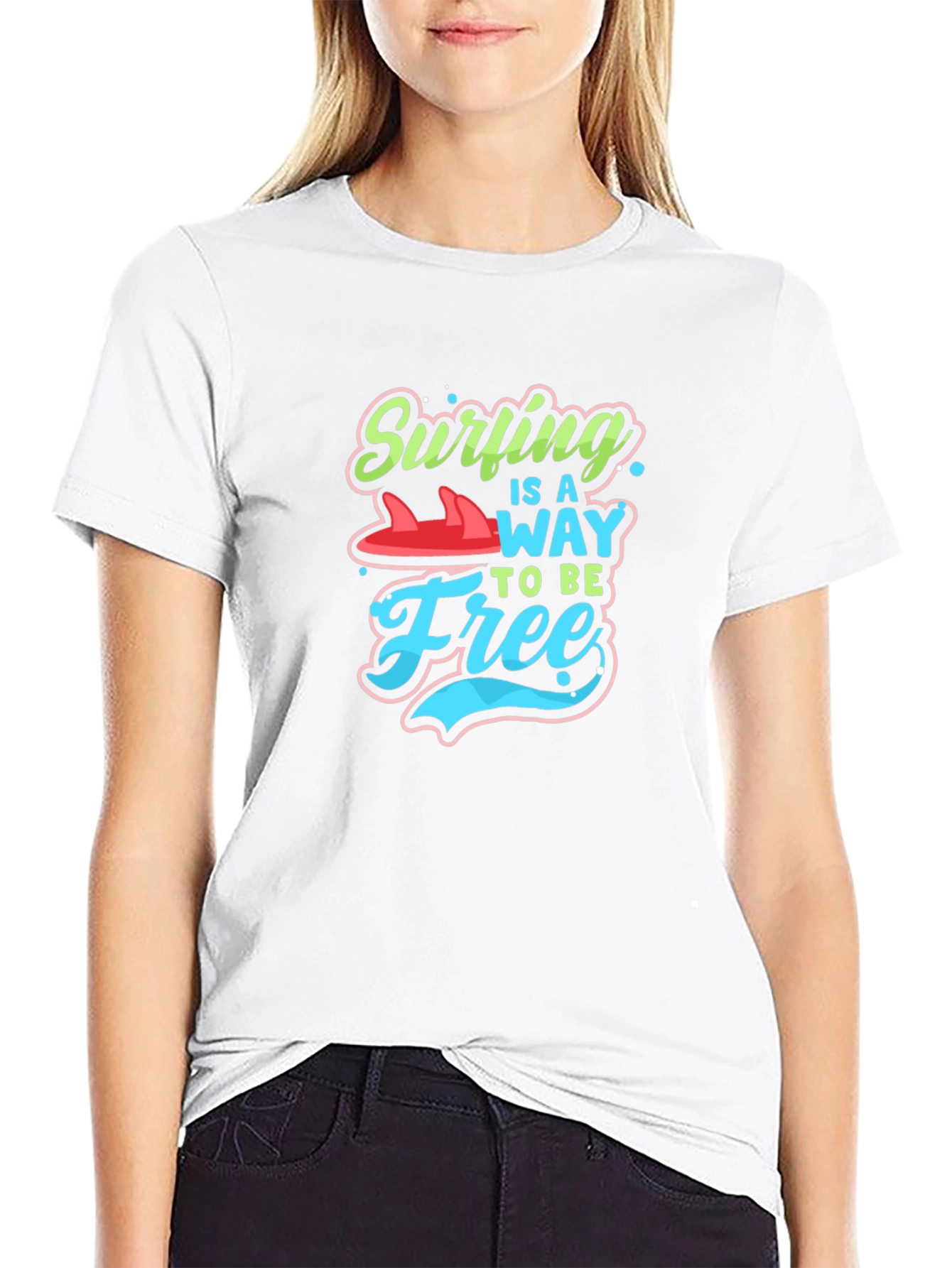 Surfing is a Way to Be Free Graphic Tee