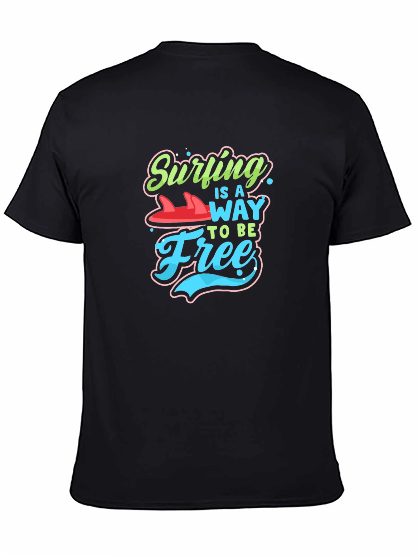 Surfing is a Way to Be Free Graphic Tee