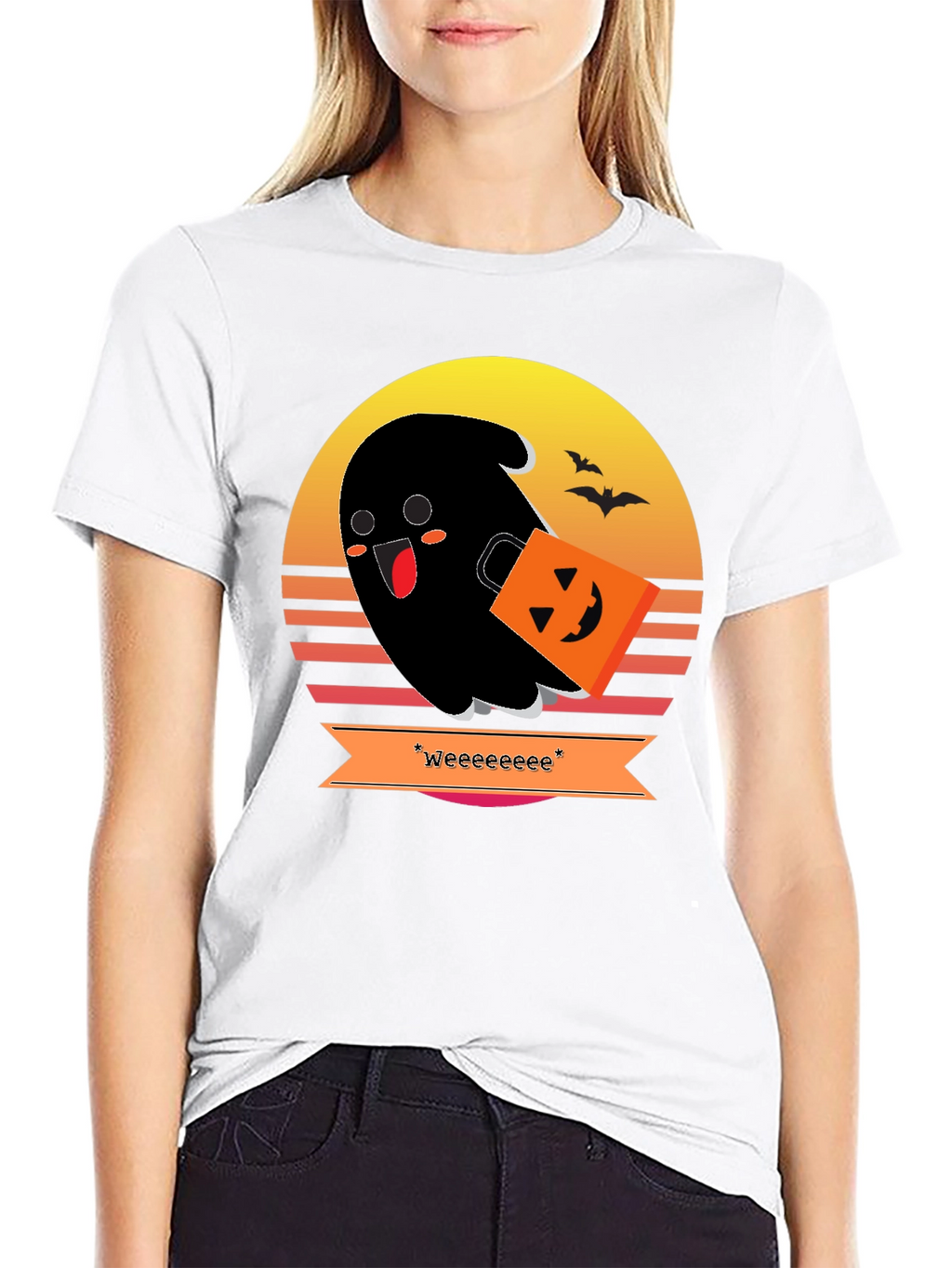 Spooky Cute Ghost Halloween T-Shirt