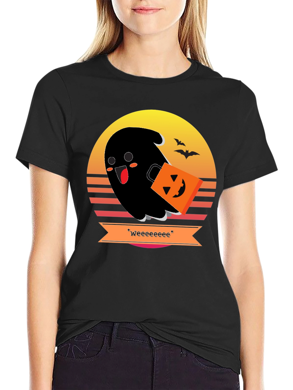 Spooky Cute Ghost Halloween T-Shirt