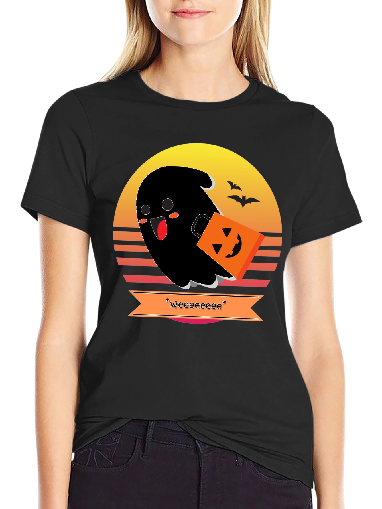 Spooky Cute Ghost Halloween T-Shirt