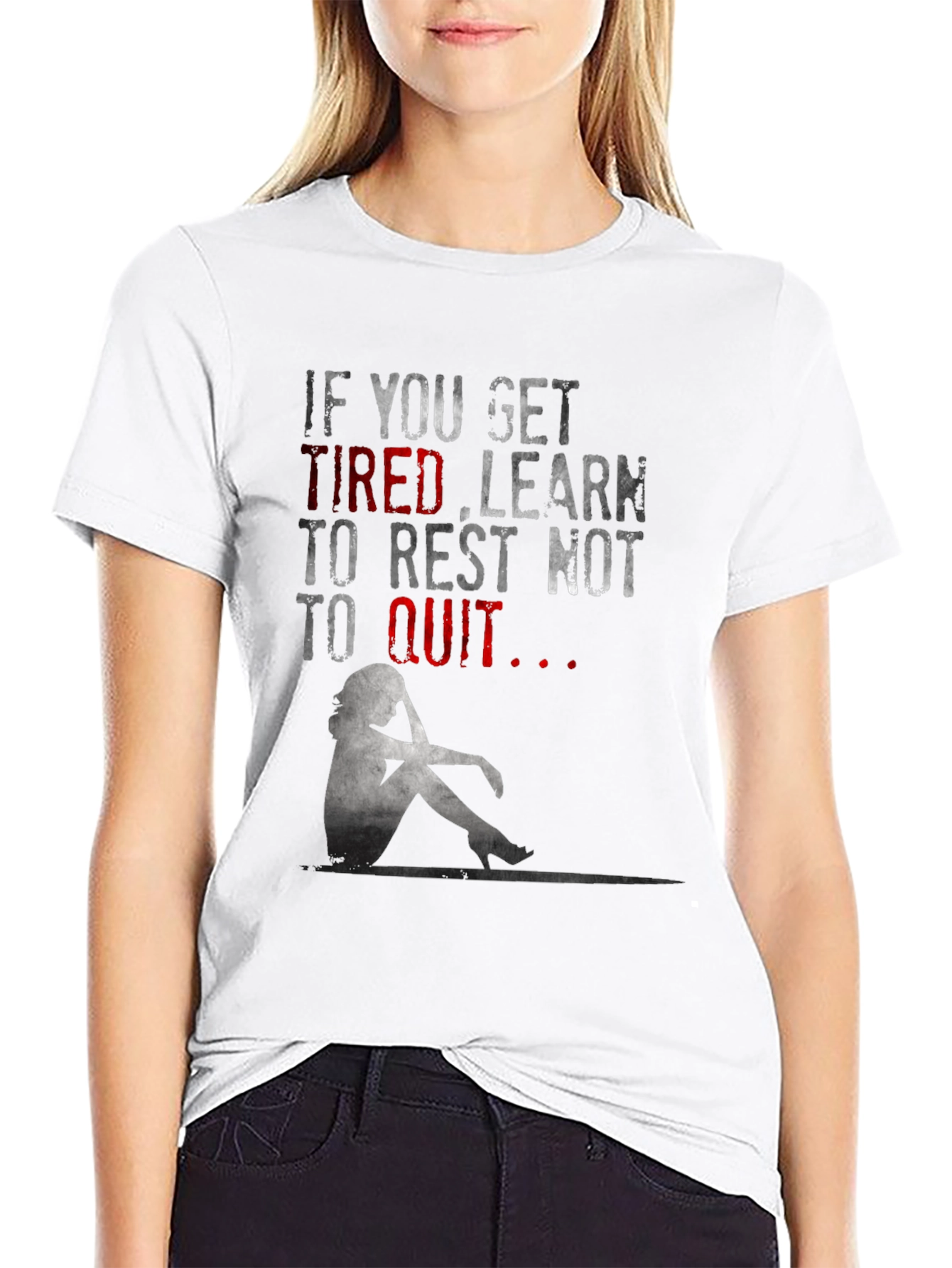 Motivational Graphic T-Shirt: Learn to Rest Not to Quit
