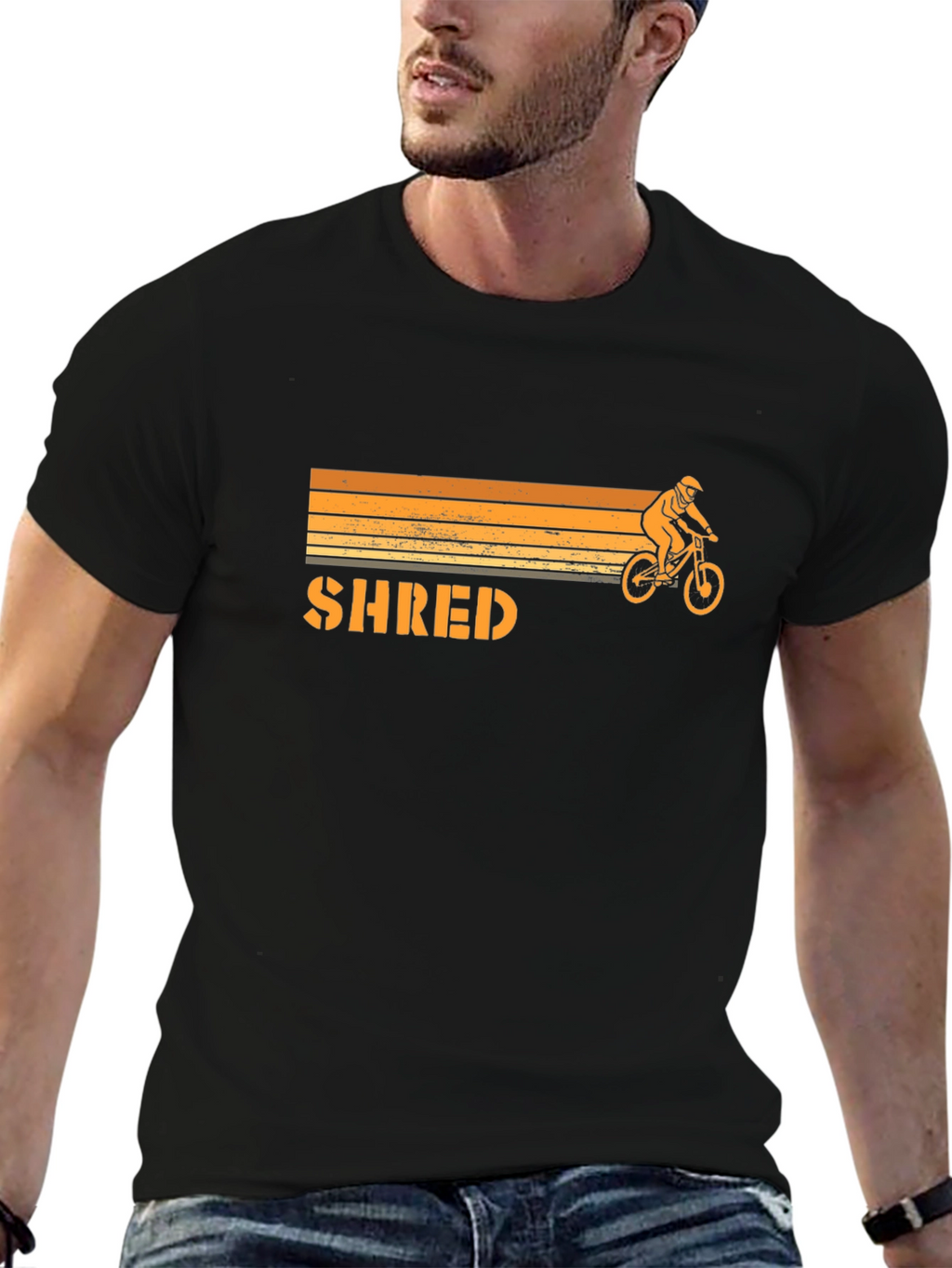 Shred Mountain Biker Graphic Tee - Ride in Style!