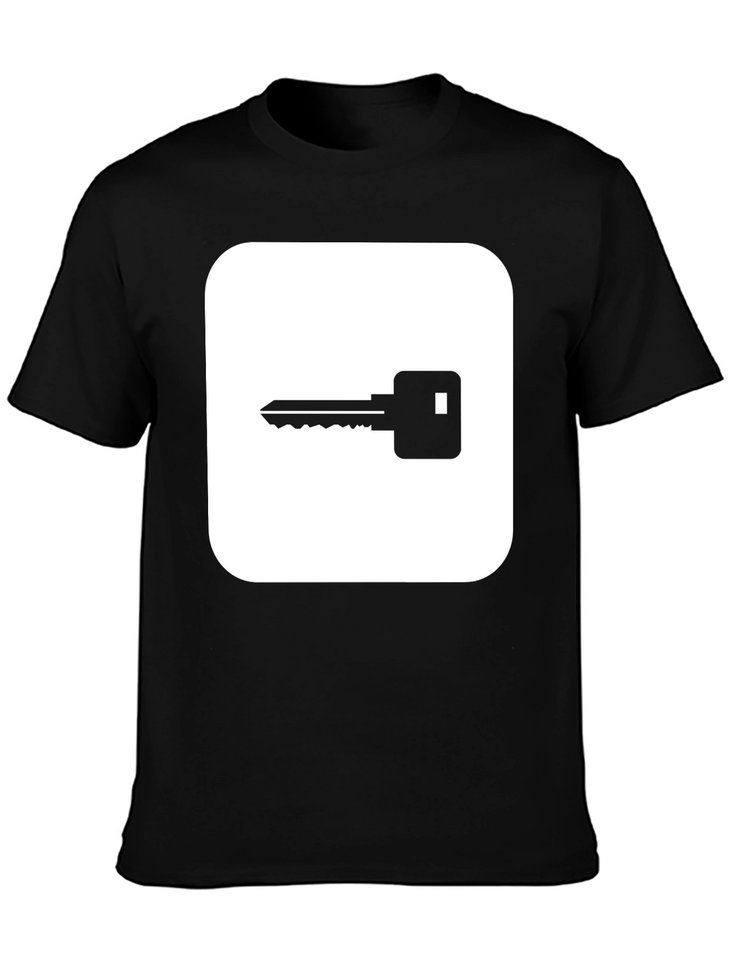 Modern Key Graphic Black T-Shirt