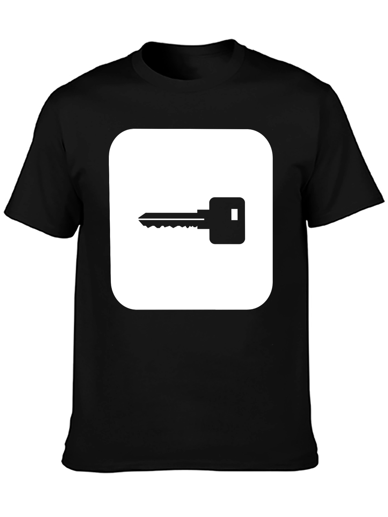 Modern Key Graphic Black T-Shirt