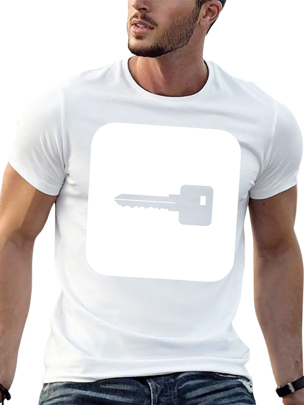 Modern Key Graphic Black T-Shirt