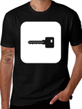 Modern Key Graphic Black T-Shirt