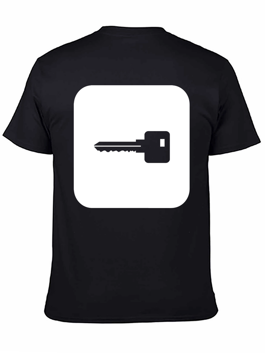 Modern Key Graphic Black T-Shirt