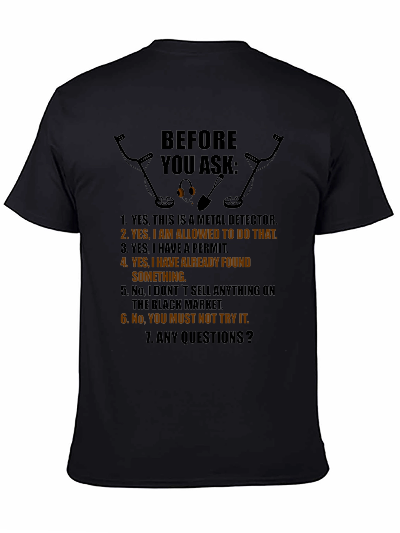 Metal Detecting Humor T-Shirt - Before You Ask