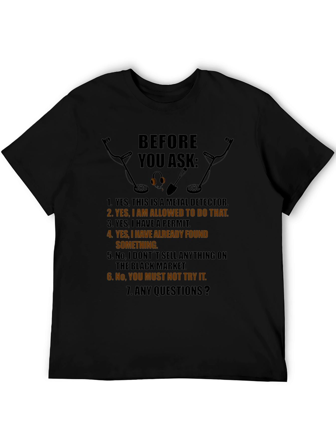 Metal Detecting Humor T-Shirt - Before You Ask