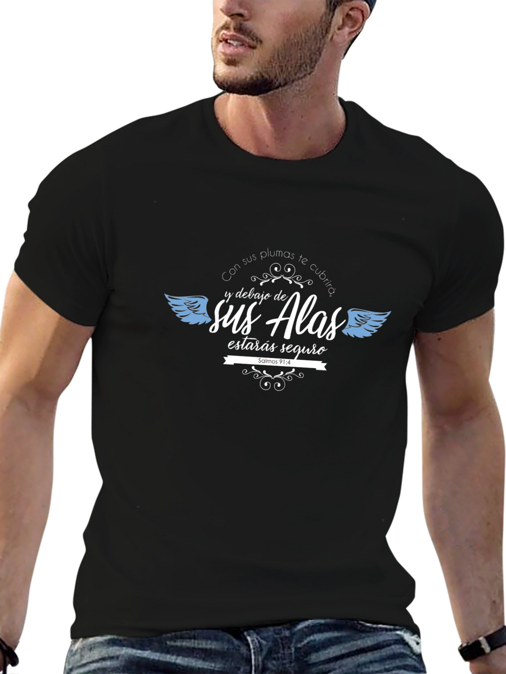 Wings of Protection T-Shirt - Psalm 91:4